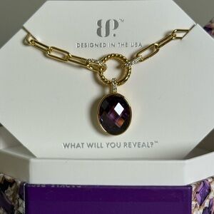 Bomb Party February 2026 Necklace “Held By Fire” Brand New!